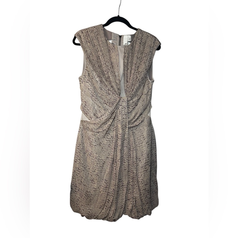 2B.Rych Textured Taupe Midi Dress